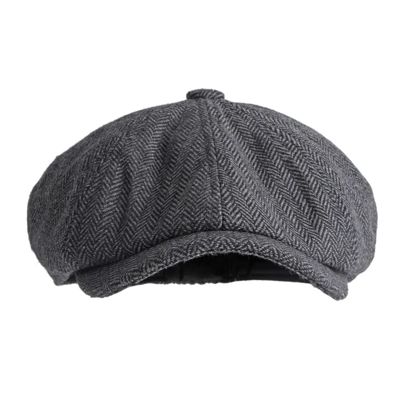 Top Trends: Men Women Wool Newsboy Caps Herringbone Flat Caps Coffee British Gatsby Caps Autumn Winter Warm Woolen Hats Gorras Shoppable Styles - Image 4