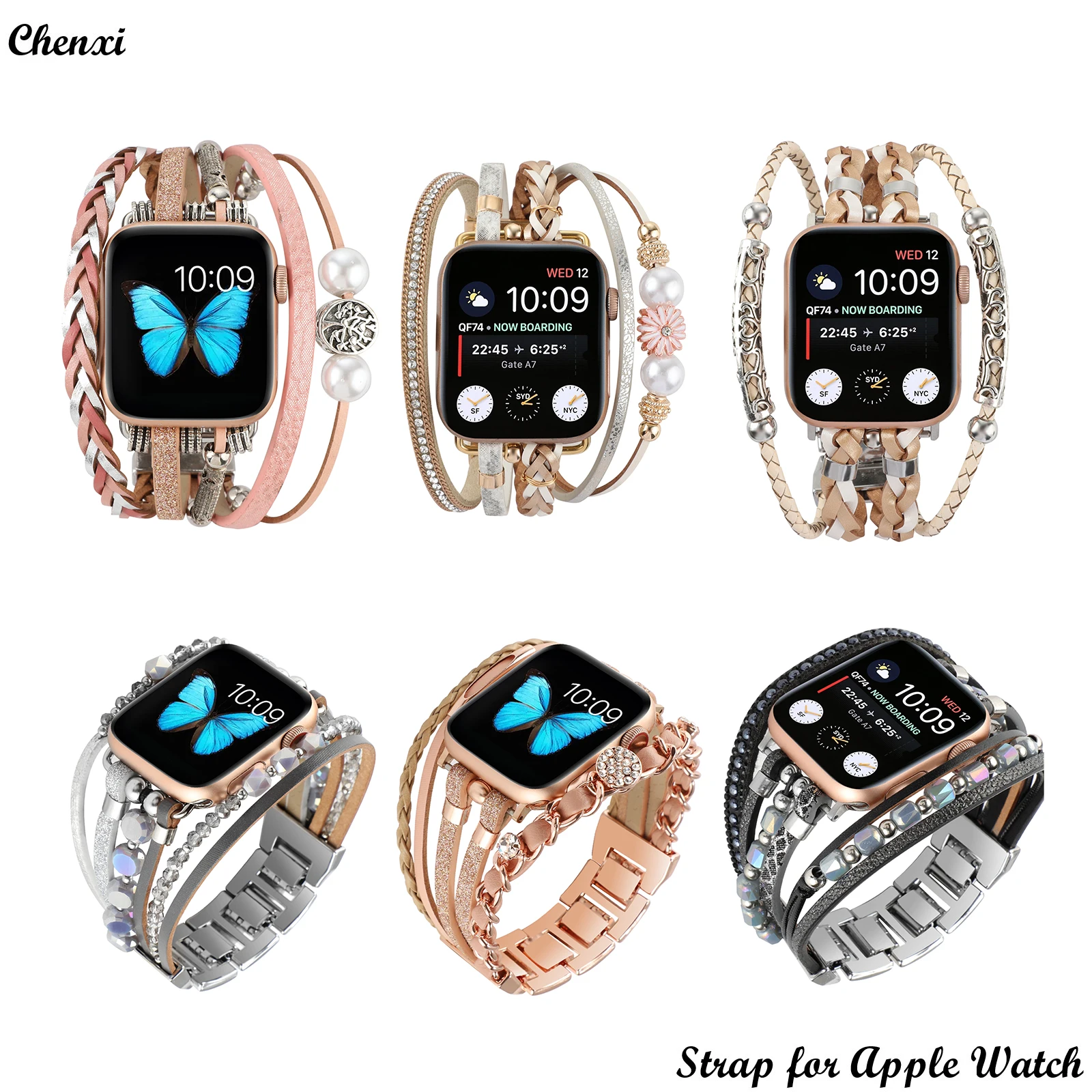 Top Trends: Metal Strap For Apple Watch Band Series 8 7 6 Se 5 4 3 2 Ultra Women Bracelet Chain IWatch 49mm 45mm 41mm 40mm 38mm 44mm Wrist Shoppable Styles