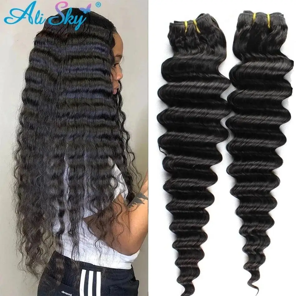 Top Trends: 30inch Deep Wave Malaysian Remy Hair Extensions Human Hair Bundles Loose Deep Waves Bundles 100% Human Hair 1 / 3 / 4 PCS Full&Soft Shoppable Styles