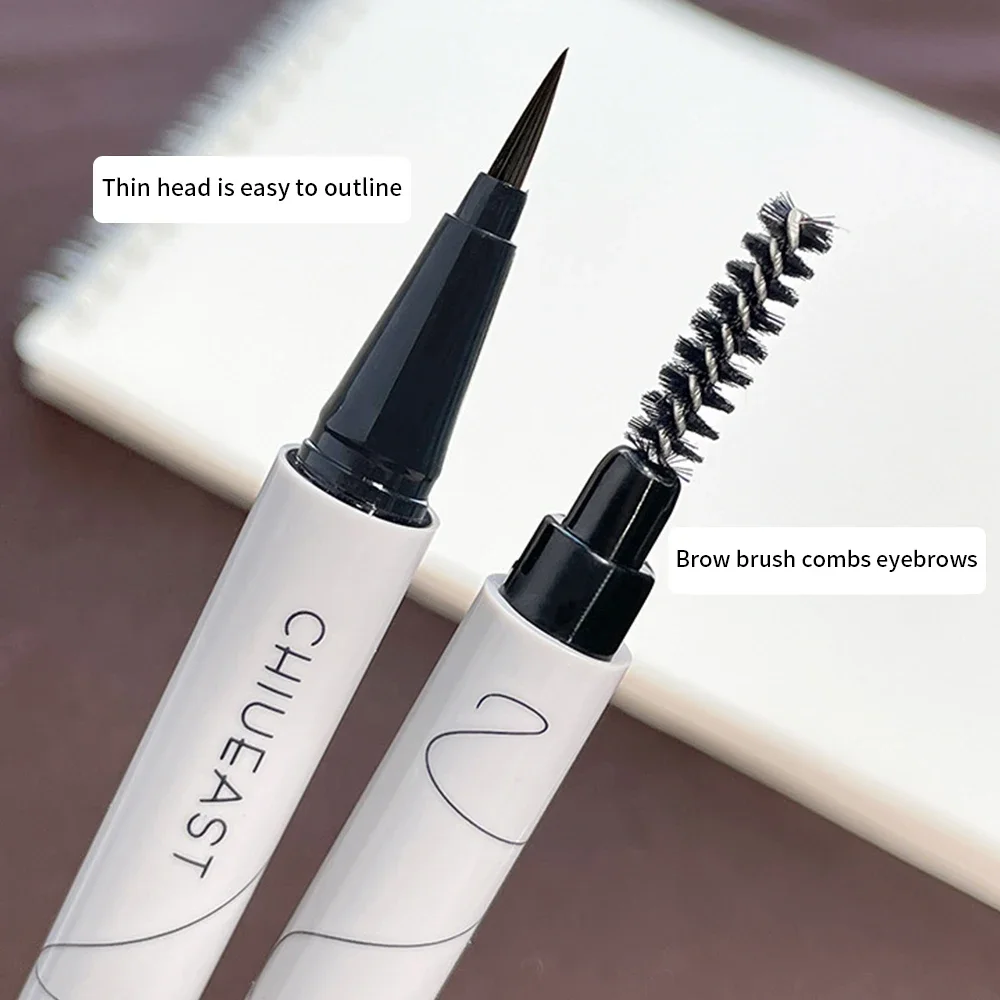 Top Trends: Double-headed Liquid Eyebrow Pencil Waterproof Natural Eyebrow Pen Sweatproof Long Lasting Eyebrow Enhancers Eye Makeup Cosmetic Shoppable Styles - Image 5