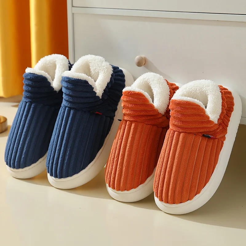 Top Trends: Unisex Home Men Cotton Slippers 2023 New Winter Plus Size 46-47 Casual Plush Shoes Warm Velvet Sneakers Men Women Snow Boots Shoppable Styles - Image 6