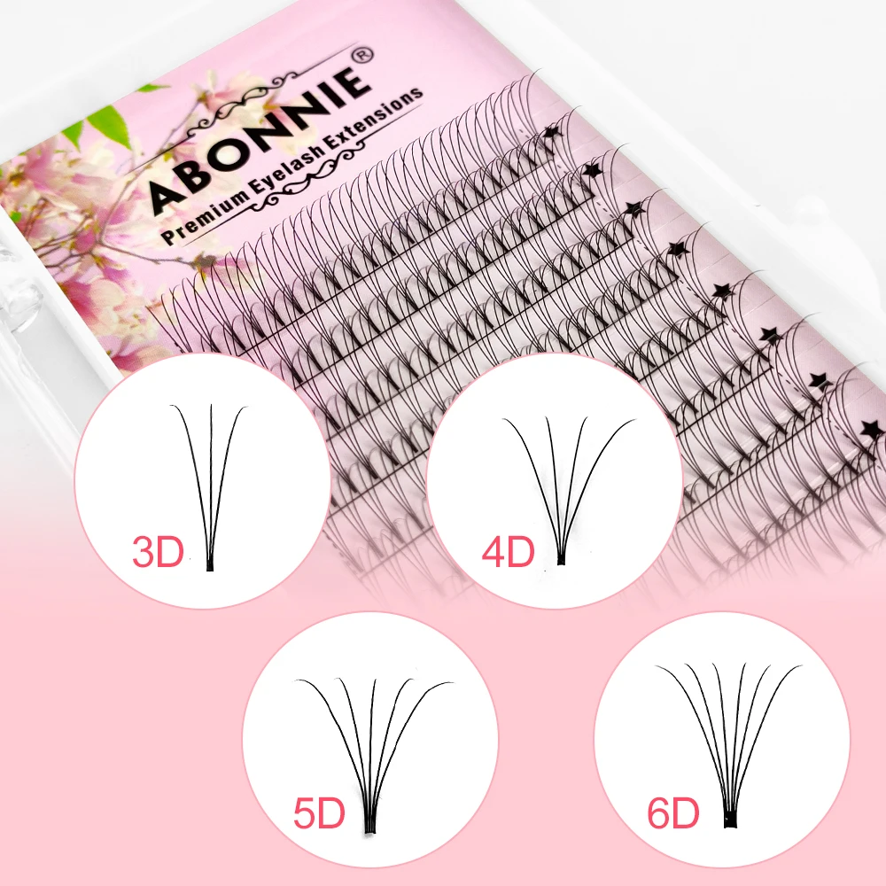 Top Trends: ABONNIE Premade Volume Fans Short Stem 3d / 4d / 5d / 6d Russian Eyelash Extension Mink Eyelash Extension All Size Lashes Tray Shoppable Styles