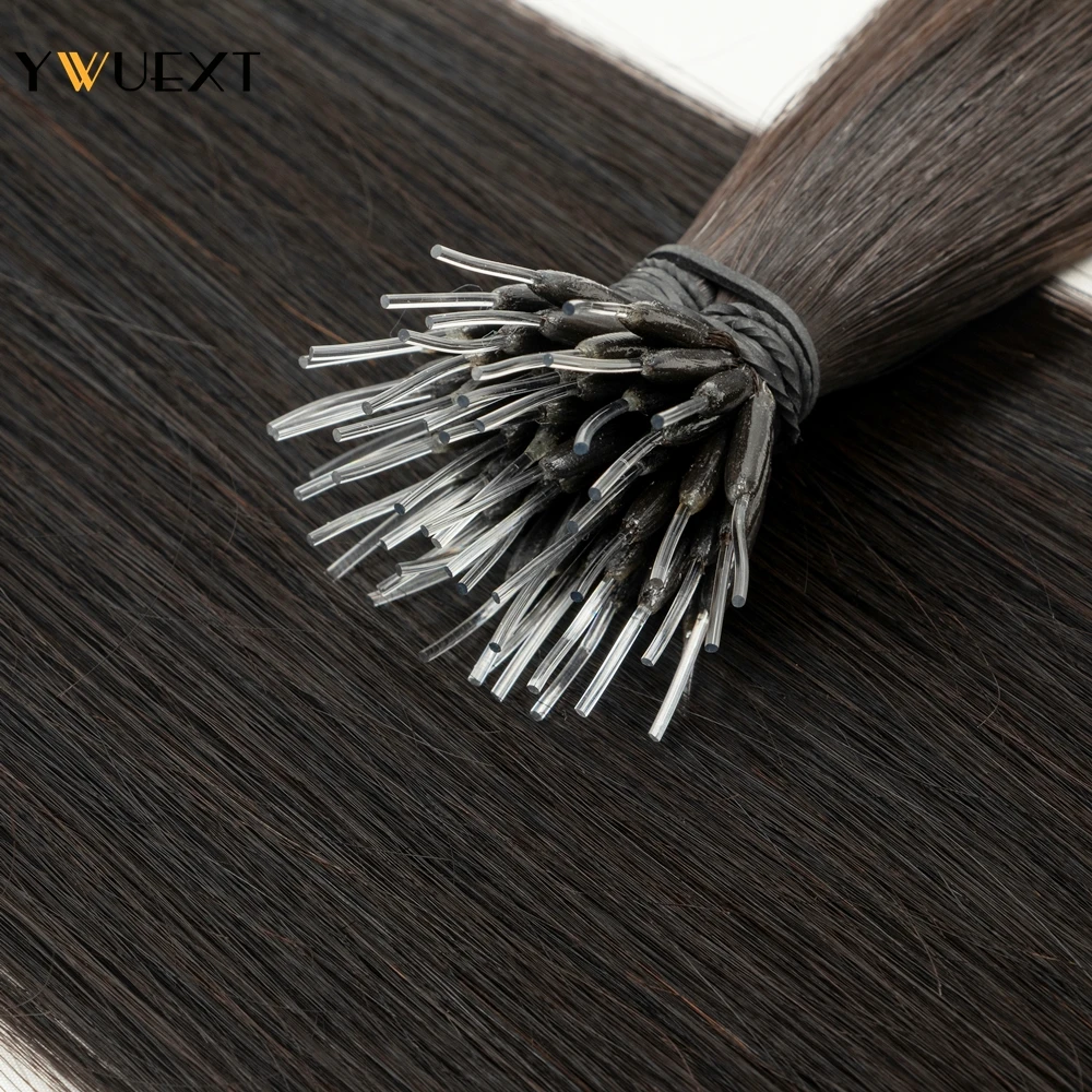 Top Trends: YWUEXT Flexible F Tip Hair Extensions 16&#039;&#039;- 24&#039;&#039; Natural Invisible Nano Ring Hair Microlink Human Hair 1g / s Micro Beads Hair Shoppable Styles