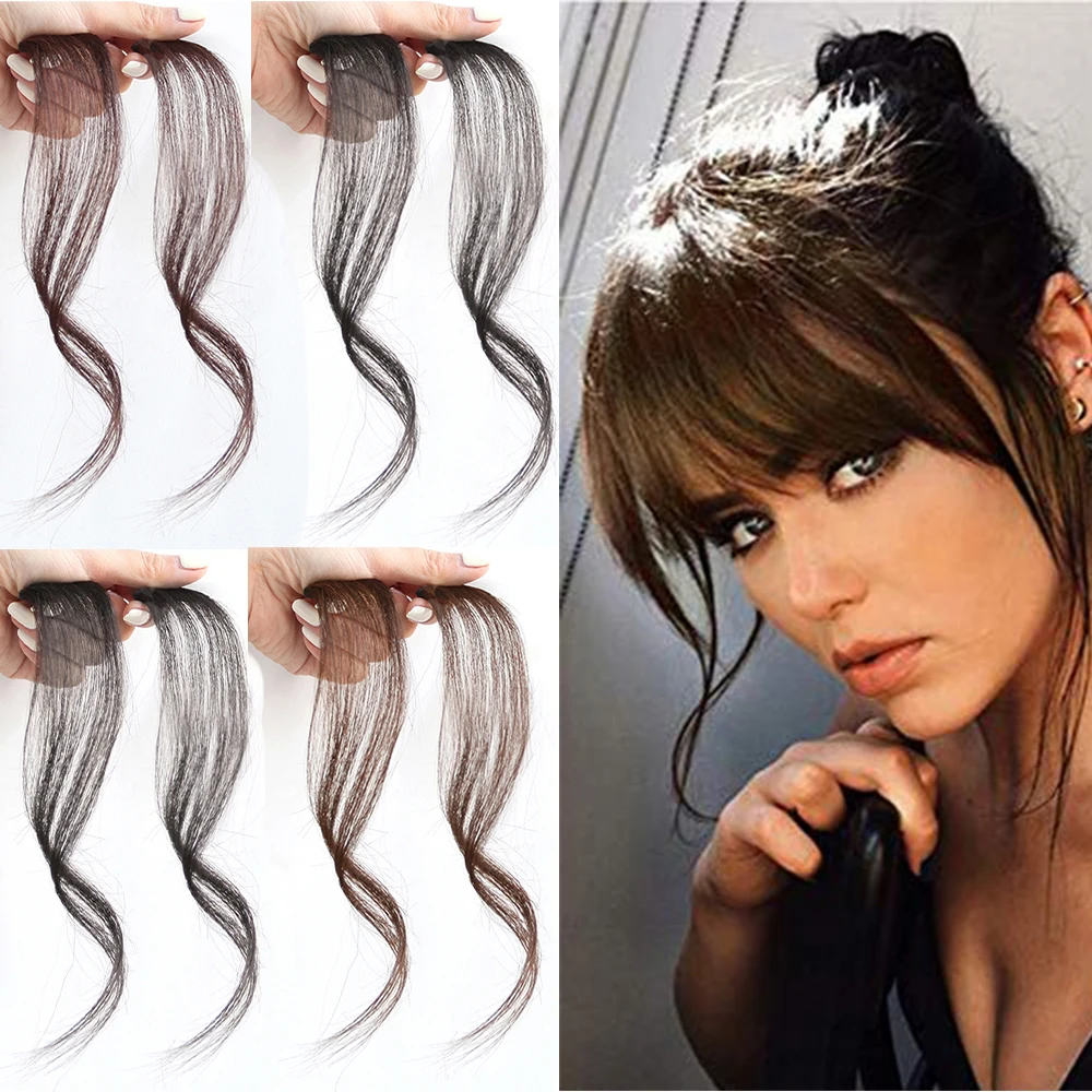 Top Trends: False Bangs Clip In Fake Hair Extensions Clip On Good Quality Synthetic Wigs Artificial Natural Hairpieces For Women Fringe Shoppable Styles