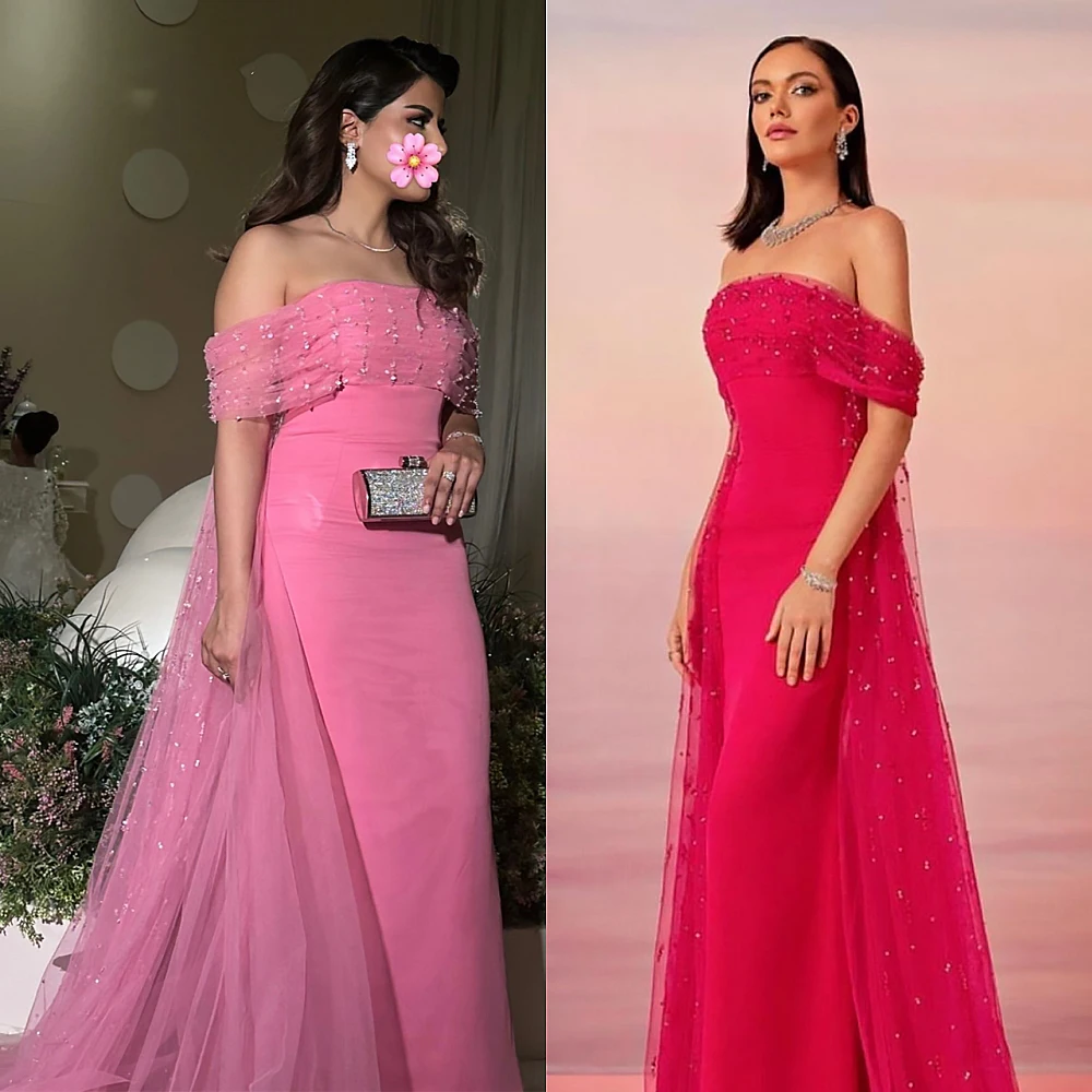 Top Trends: Prom Dresses Fashion Off The Shoulder Sheath Party Dress Floor Length Court Sequin Organza Ruched Formal Evening Gowns 이브닝파티드레스 Shoppable Styles