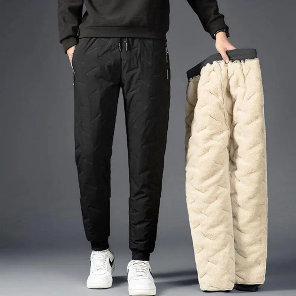 Top Trends: 2023 High Quality Men Winter Warm Lambswool Thicken Sweatpants Men Outdoors Leisure Windproof Jogging Pants Brand Trousers Men Shoppable Styles