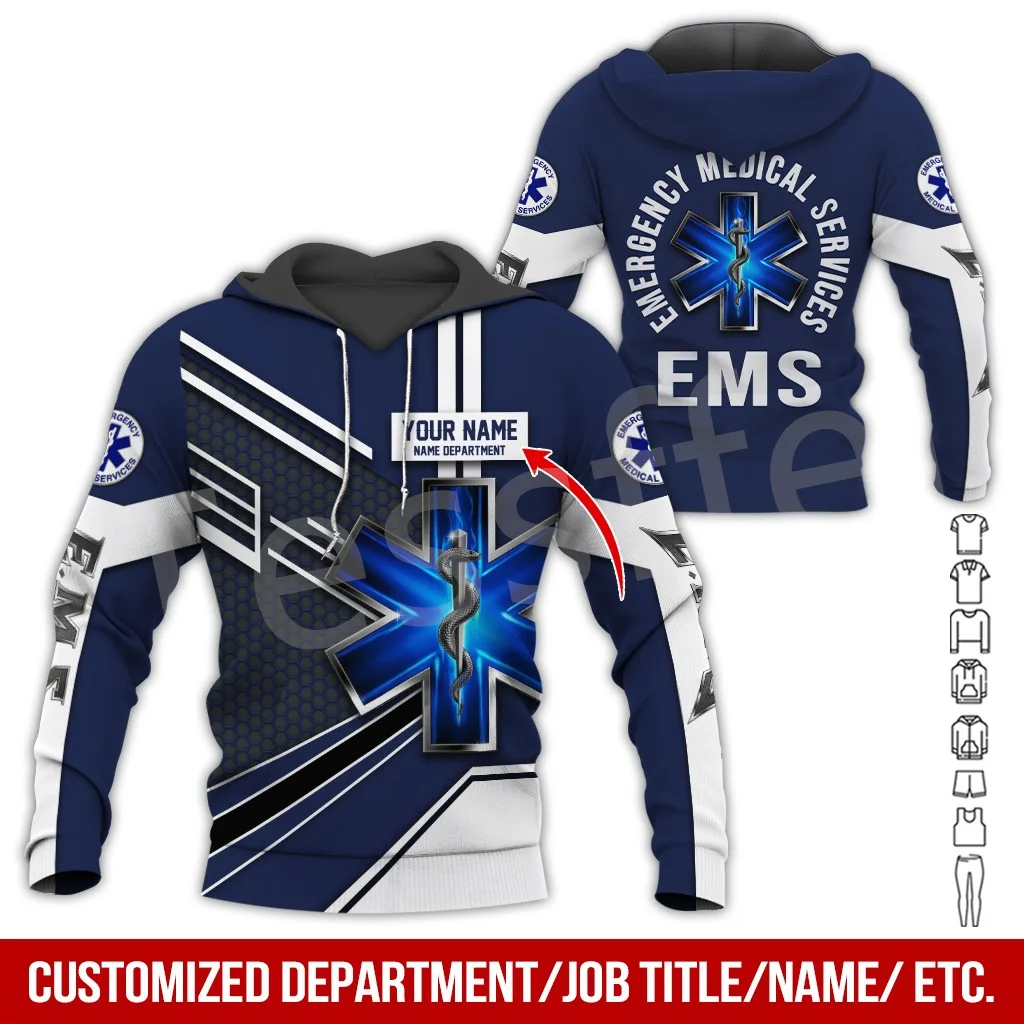 Top Trends: Tessffel Custom Name Emergency Medical Technician EMT EMS Paramedic 3DPrint Men / Women Harajuku Casual Pullover Jacket Hoodies X1 Shoppable Styles