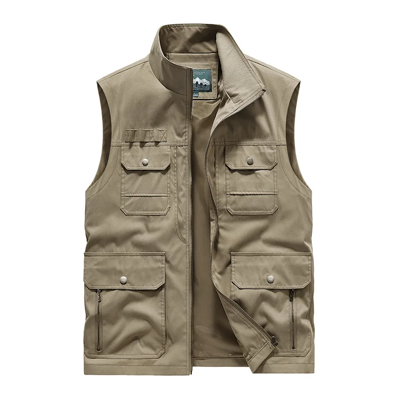 Top Trends: Work Vest Men Multi-pocket Tactical Military Waist Coat Motorcyclist Summer Sleeveless Jacket Safety Vests Hunting Men&#039;s MAN Zip Shoppable Styles