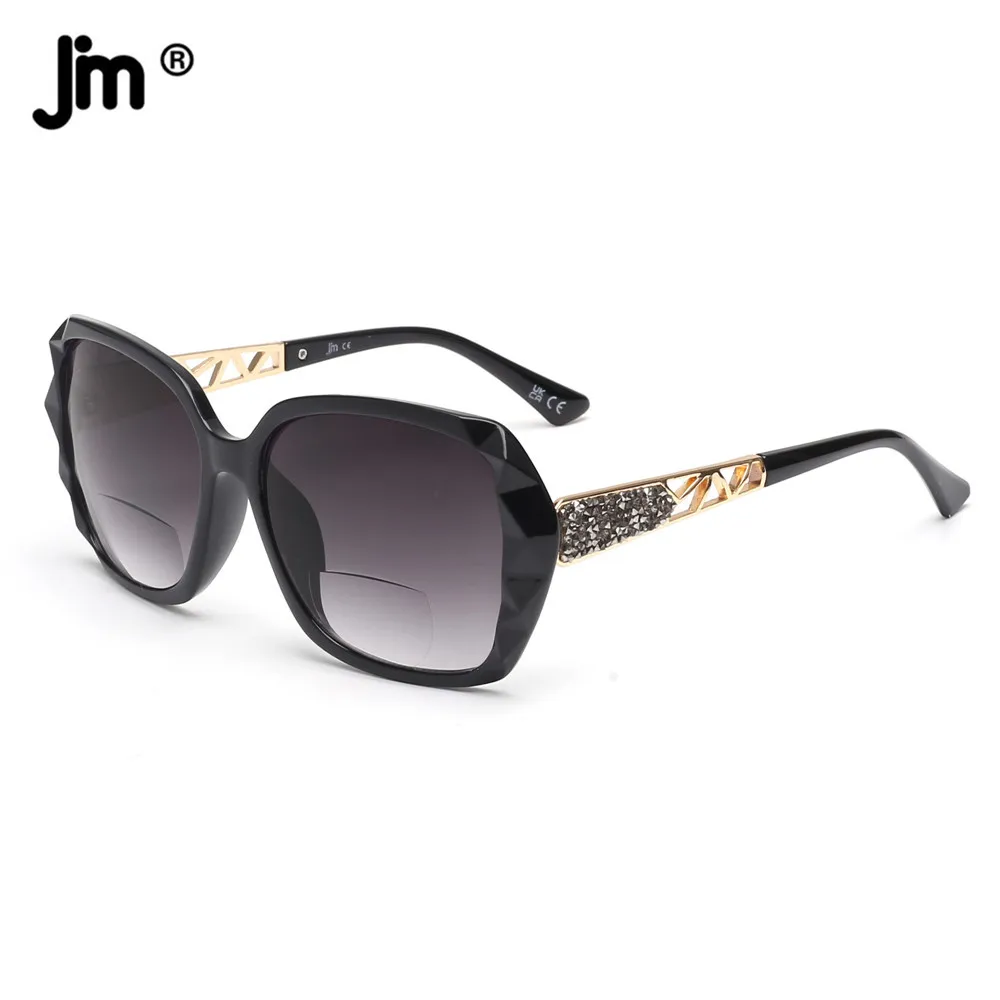 Top Trends: JM Large Square Bifocal Reading Sunglasses For Women Gradient Lens Lady Oversized Bifocal Sun Reading Glasses + 1 To + 4 Shoppable Styles