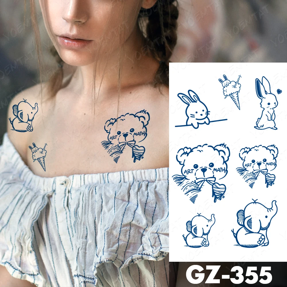 Top Trends: Semi-Permanent Waterproof Temporary Tattoo Stickers Peony Moon Henna Totem Lasting Ink Tatto Women Body Art Herbal Fake Tattoos Shoppable Styles - Image 6