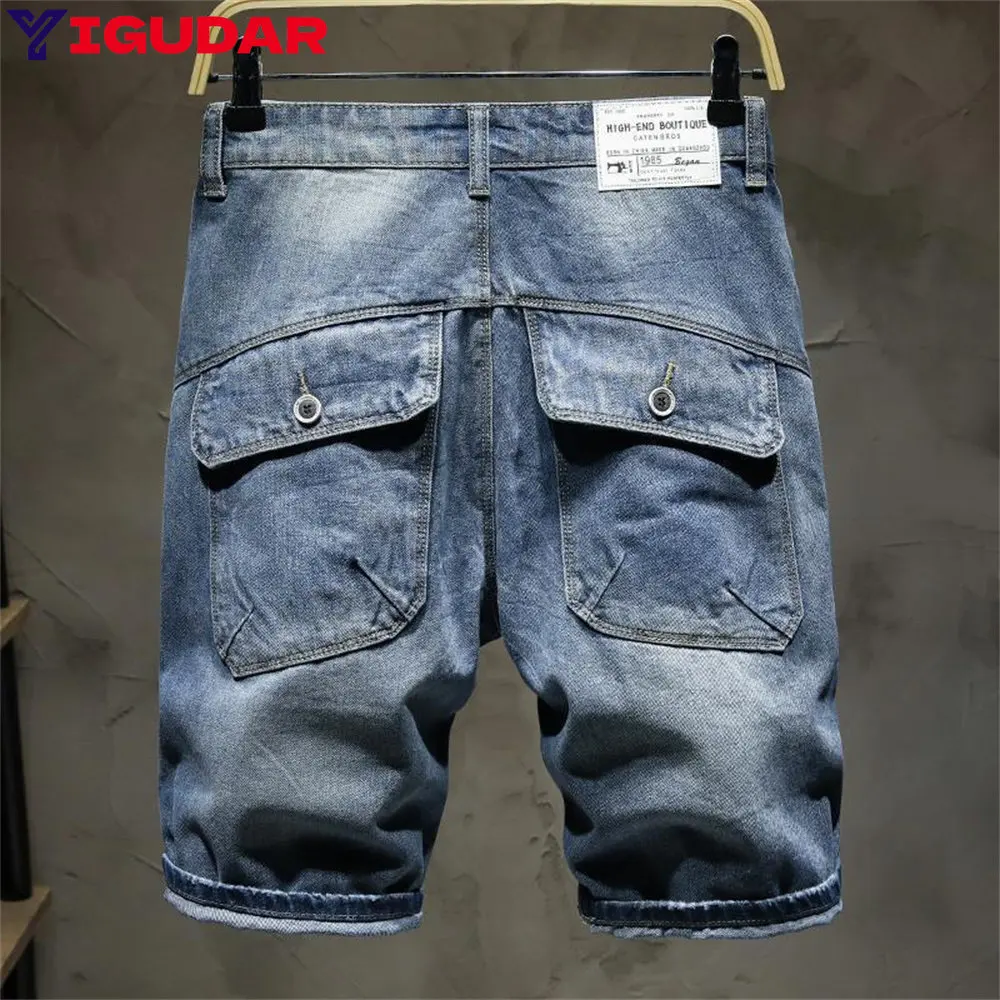 Top Trends: Fashion Brand Men Jeans Shorts Hole 2023Streetwear Harajuku Slim Straight Denim Shorts Summer Casual Baggy Ripped Jeans For Men Shoppable Styles