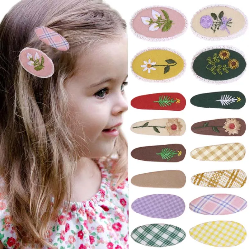 Top Trends: Oaoleer 2 / 3Pcs Lace Embroidery Hair Bows Clip For Baby Girl Cute Stripe Hairpins Barrettes Kids Headdress Child Hair Accessories Shoppable Styles