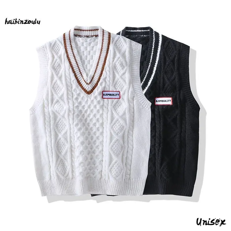 Top Trends: Men Knit Sweater Vest Ins Sweater Vest Korean Fashion Clothes Shoppable Styles