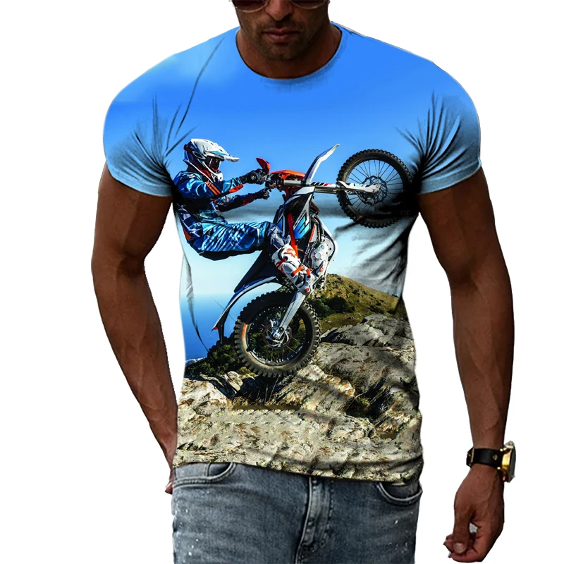 Top Trends: Summer Fasion Cool Style Motocross Graphic T Shirts For Men Casual 3D Print Trending Products 2022 T-shirts With Short Sleeves Shoppable Styles