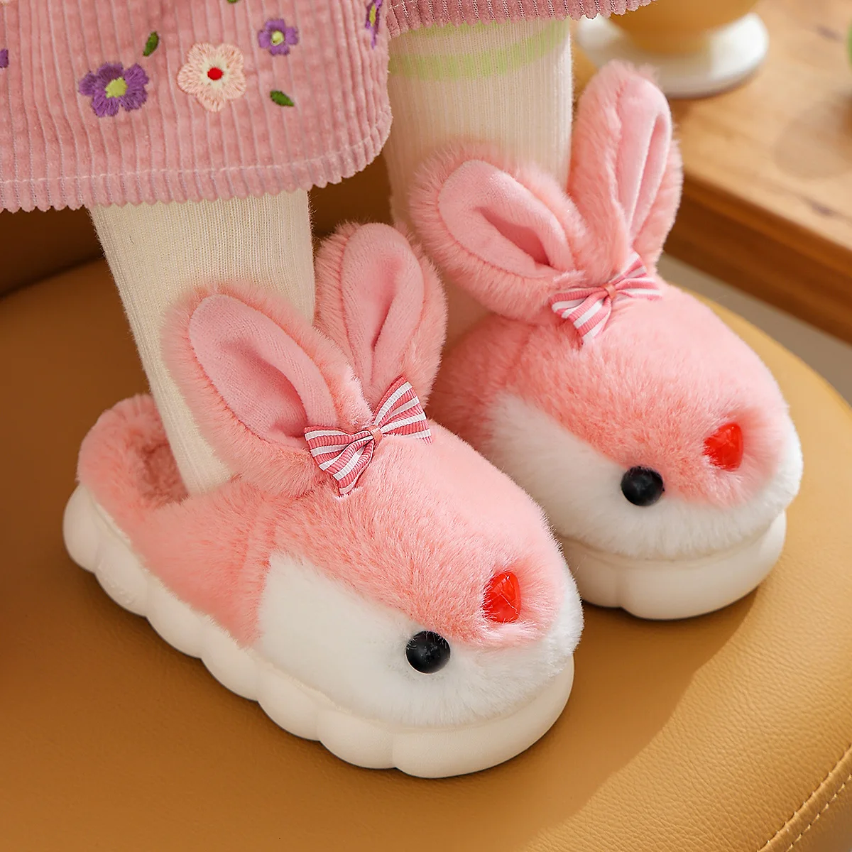 Top Trends: Winter Kids Slippers Toddler Girls Animal Cat Flip Flop Plush Parent Slides Baby Boys Indoor Shoes Warm House Children Slippers Shoppable Styles