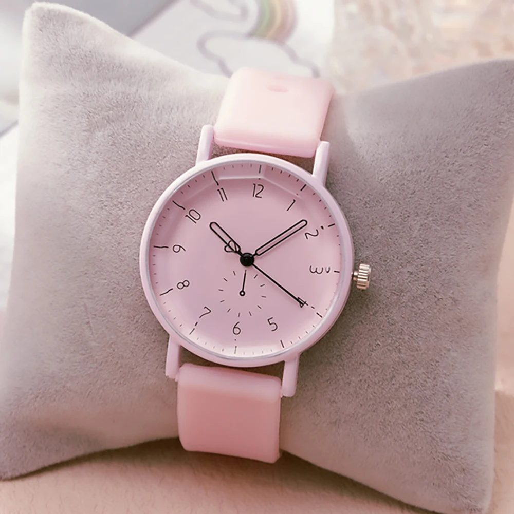 Top Trends: Pink Digital Simple Women Dresses Brand Watches Fashion 2023 New Casual Silicone Strap Ladies Quartz Watche Gift Clock Shoppable Styles