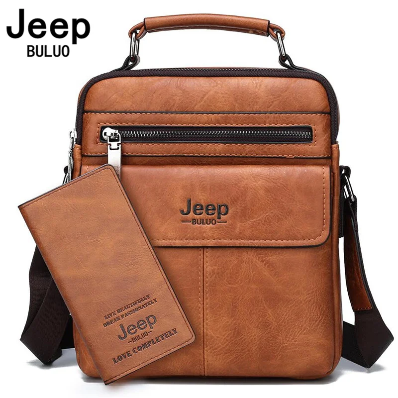 Top Trends: JEEP BULUO Men&#039;s Crossbody Shoulder Bags Split Leather Handbag Fashion Business Man Messenger Bag High Quality Tote Hot Shoppable Styles