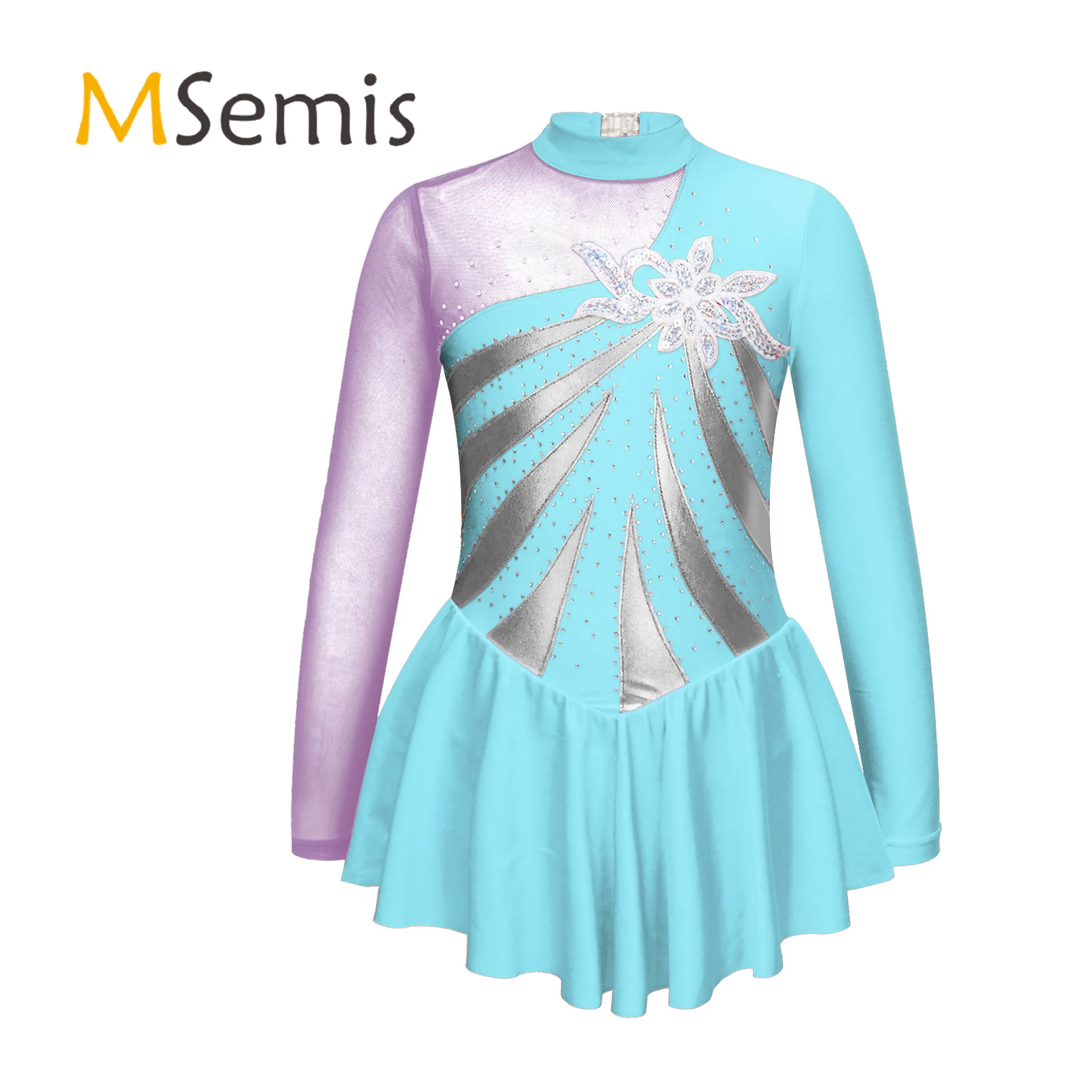 Top Trends: Toddler Girls Gymnastics Ballet Leotards Costume Shiny Sequins Long Sleeve Floral Figure Ice Skating Dance Dress Kids Dancewear Shoppable Styles