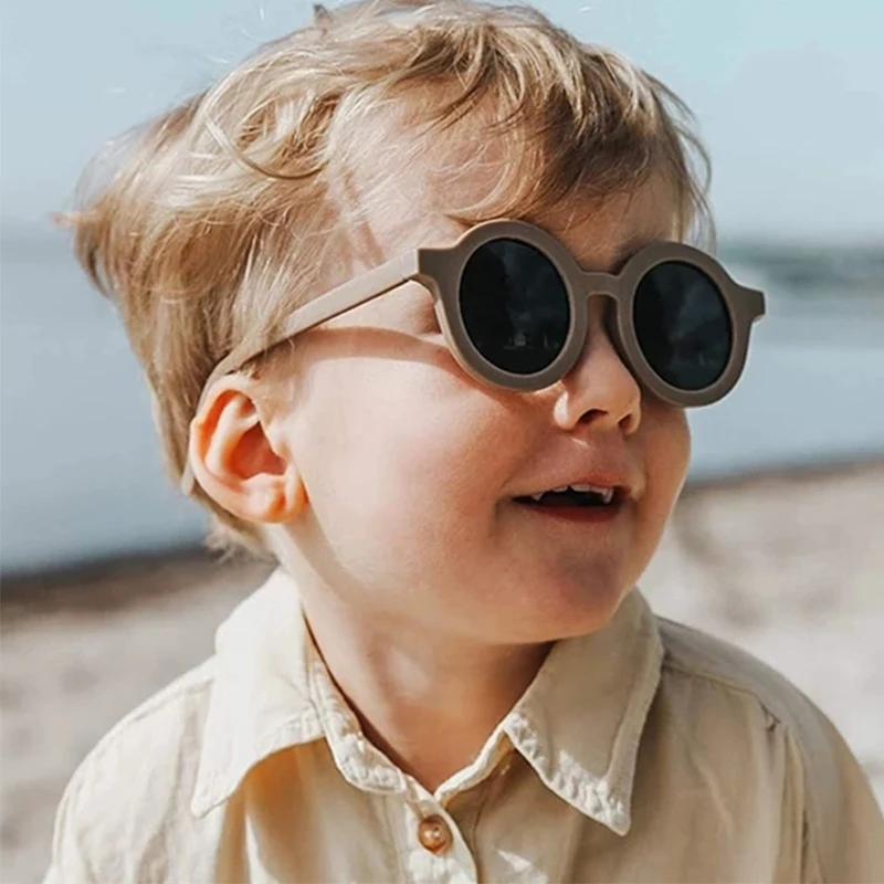 Top Trends: Korean Cute Round Sunglasses For Kids Girls Boys Children's Sun Glasses UV400 Protection De Sol Gafas Shoppable Styles - Image 4