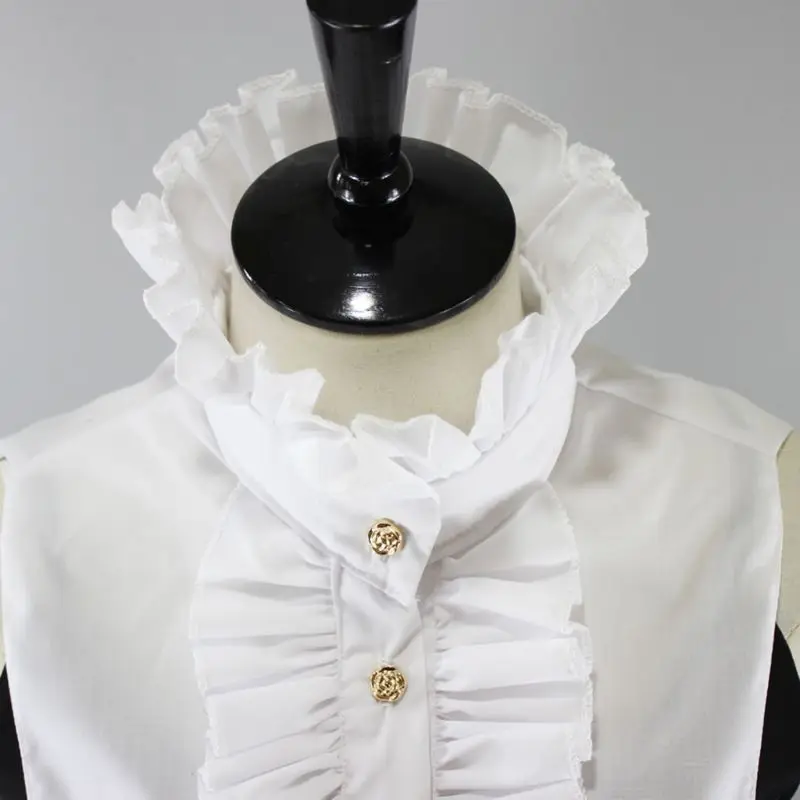 Top Trends: Womens Victorian Vintage For Palace Half Shirt Blouse Stand-Up Fake Coll Shoppable Styles