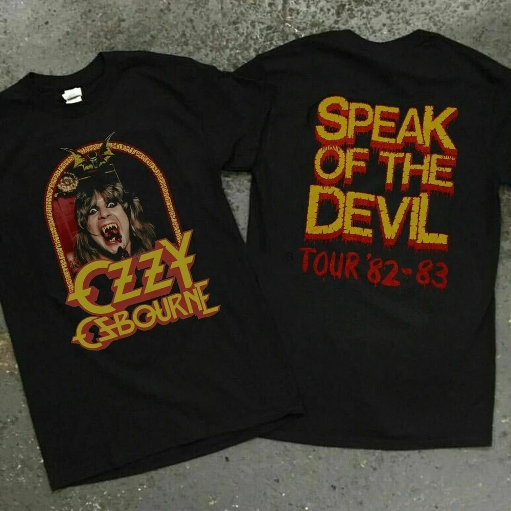 Top Trends: Rare Vintage 1982 Ozzy Osbourne Speak Of The Devil Tour Concert T Shirt Ozzy Osbourne Black Tee Speak Of The Shoppable Styles