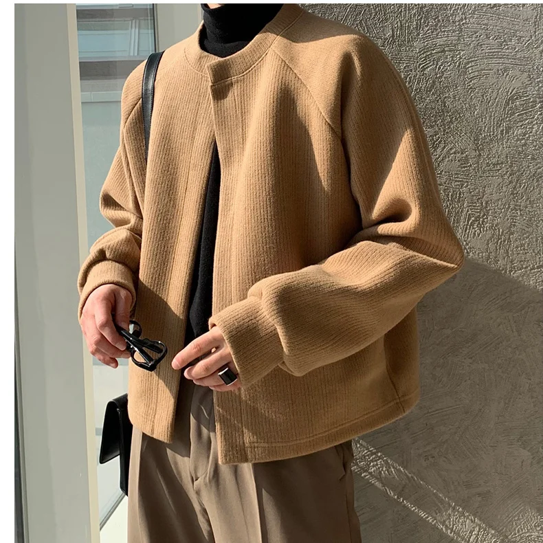 Top Trends: Korean Style Half Zip Hooded Sweater For Men In Winter Couple&#039;s Loose Trendy Brand Lazy Style Sweater Casual Sweater Y2k Clothes Shoppable Styles