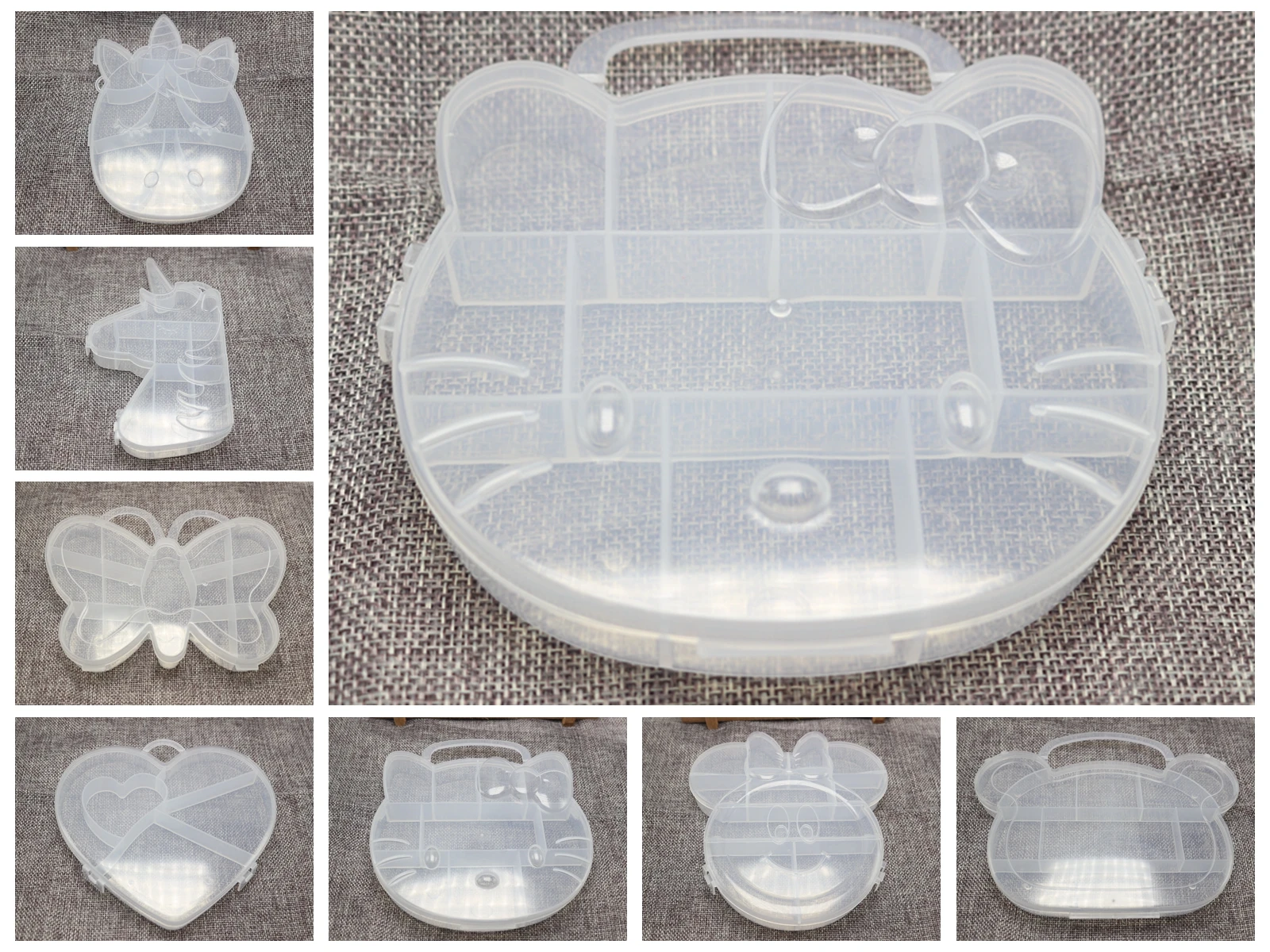 Top Trends: Clear Plastic Organizer Case Compartments Jewelry Beads Display Plastic Storage Box Shoppable Styles