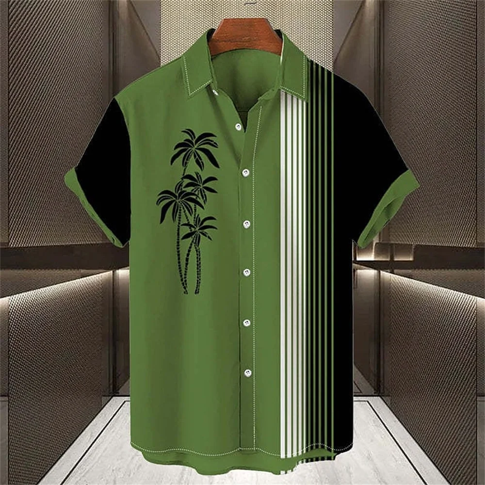 Top Trends: Men&#039;s Hawaiian Shirt Lapel Fashion Short-sleeved Loose Breathable Top Summer Coconut Retro Shirt For Men 3d Casual Beach Shirts Shoppable Styles