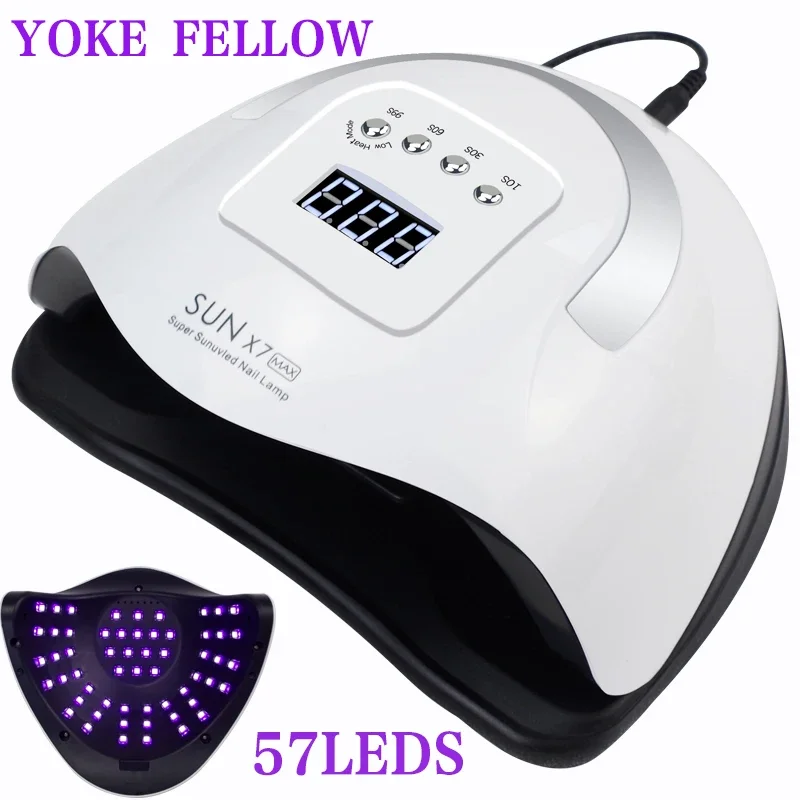 Top Trends: SUN X7 MAX UV LED Nail Lamp For Nail Art Gel Polish Dryer With LCD Display 57LEDS Smart Timing Nail Dryer Nail Salon Tools Shoppable Styles