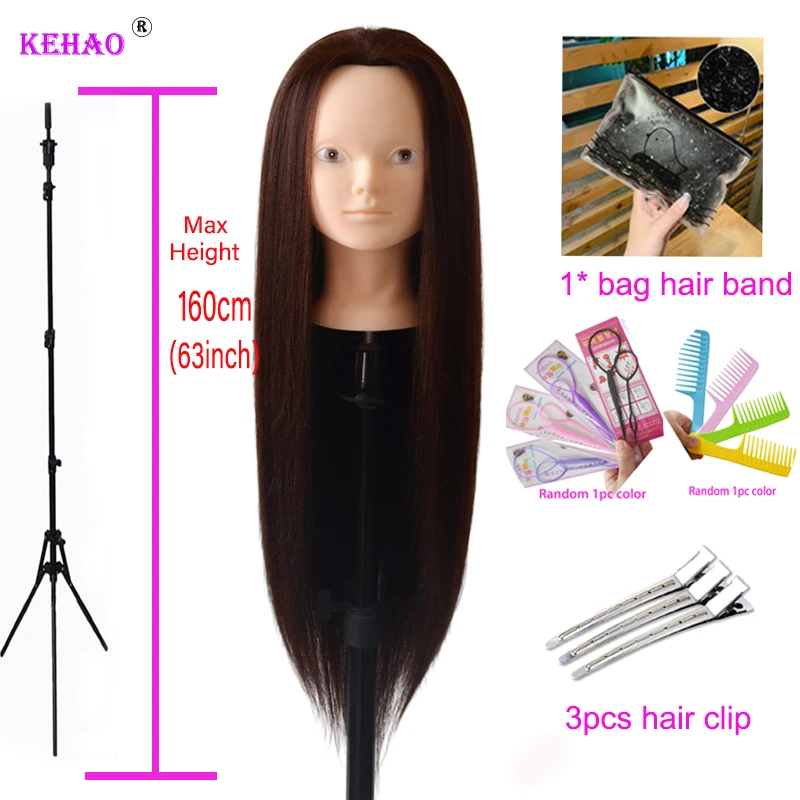 Top Trends: Mannequin Head With Hair For Hairstyles Doll Head With 100% Synthetic Hair Maniquin With Clamp Wig Stand Tripod Shoppable Styles