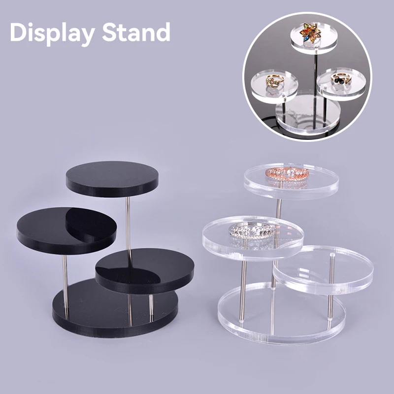 Top Trends: 3 Layers Jewelry Organizer Jewelry Display Stand Clear Acrylic Stainless Steel Earring Bracelet Necklace Display Stand Shelf Shoppable Styles