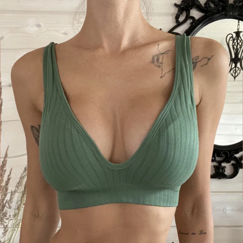 Top Trends: Breastfeeding Bra Pregnancy Clothes Maternity Sleep Nursing Bra Deep V Cotton Feeding Bra For Allaitement Pregnant Women Shoppable Styles