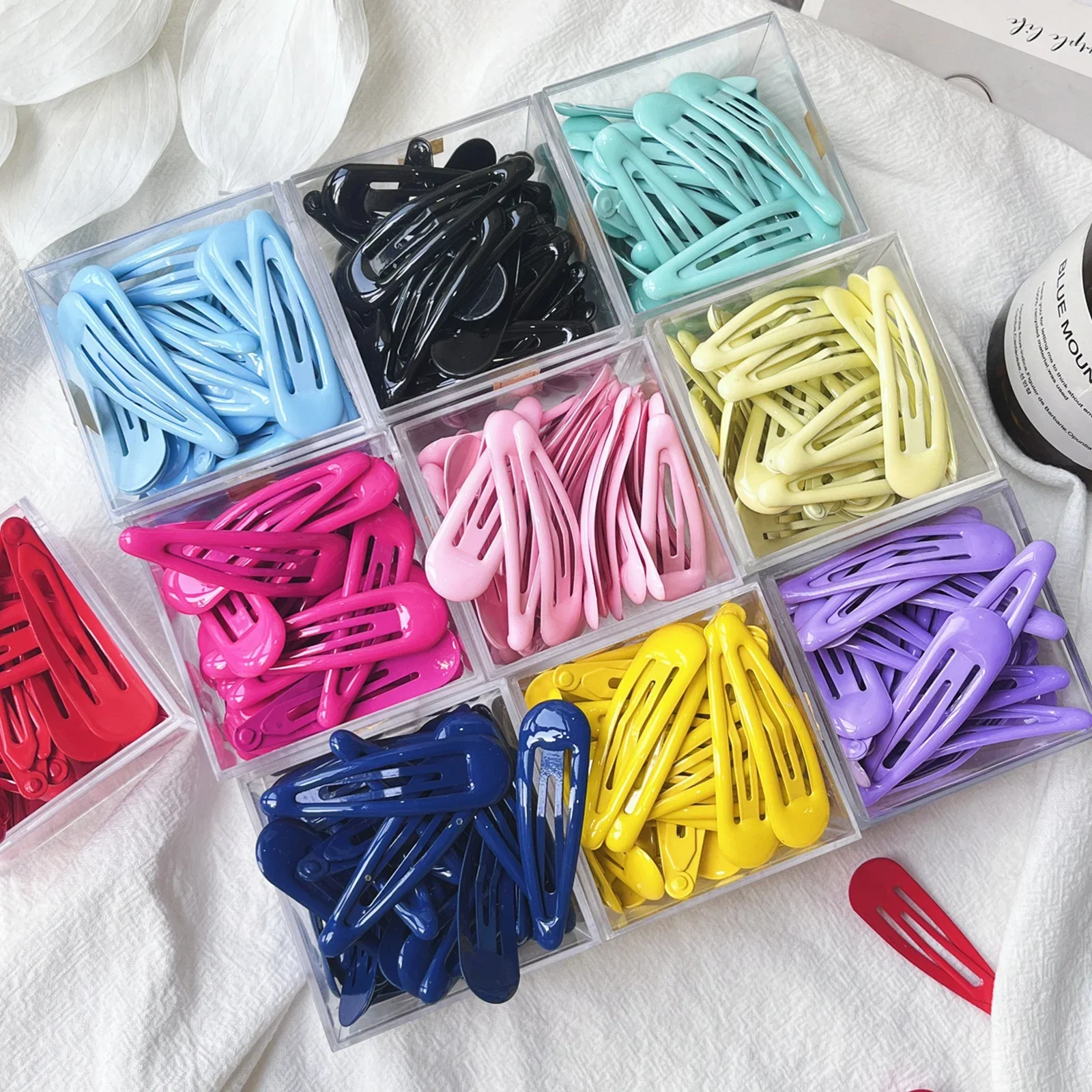 Top Trends: 10 / 50Pcs 1.2 Inches Baby Girls Cute Snap BB Hairpin Mini Kids Hair Clips Barrettes Solid Color Fashion Newborn Hair Accessories Shoppable Styles