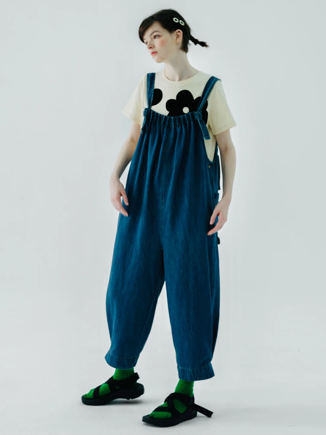 Top Trends: Imakokoni 2023 Original Patchwork Cotton Denim Girl Suspenders 234128 Shoppable Styles