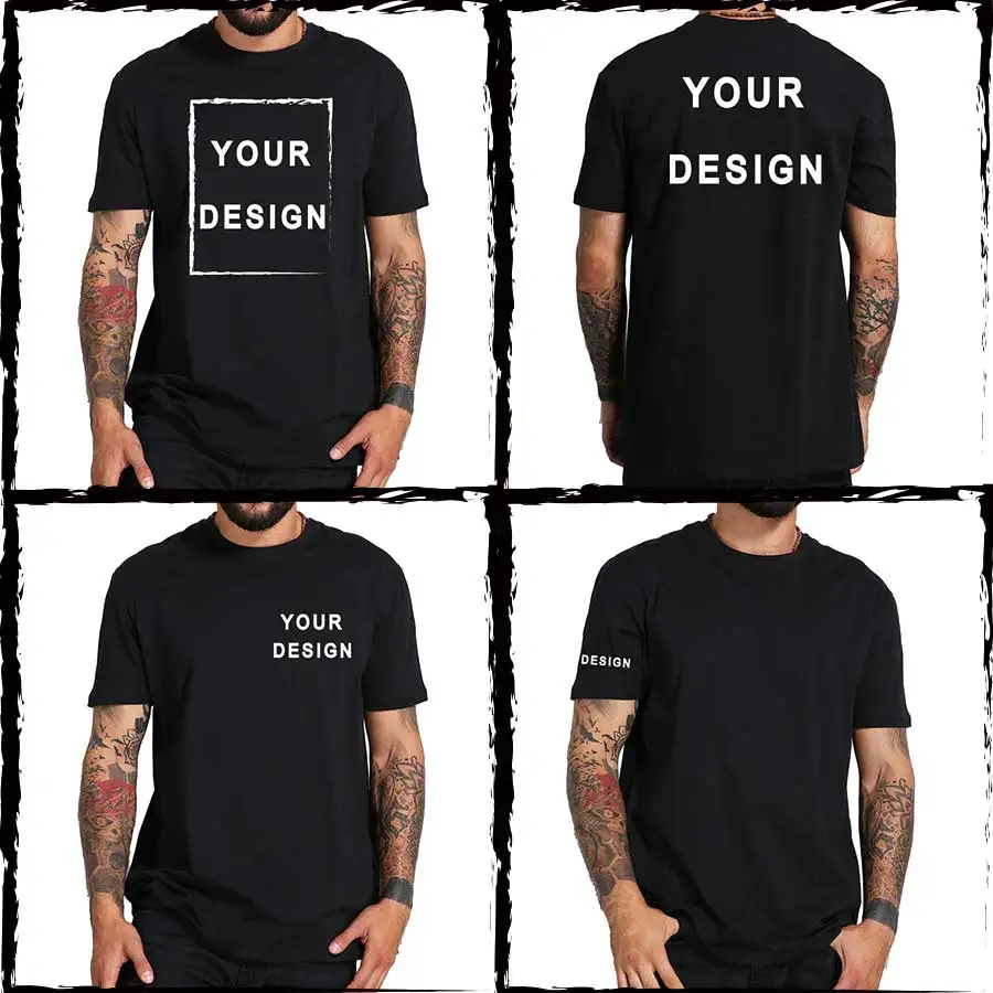 Top Trends: EU Size 100% Cotton Custom T Shirt Make Your Design Logo Text Men Women Print Original Design High Quality Gifts Tshirt Shoppable Styles