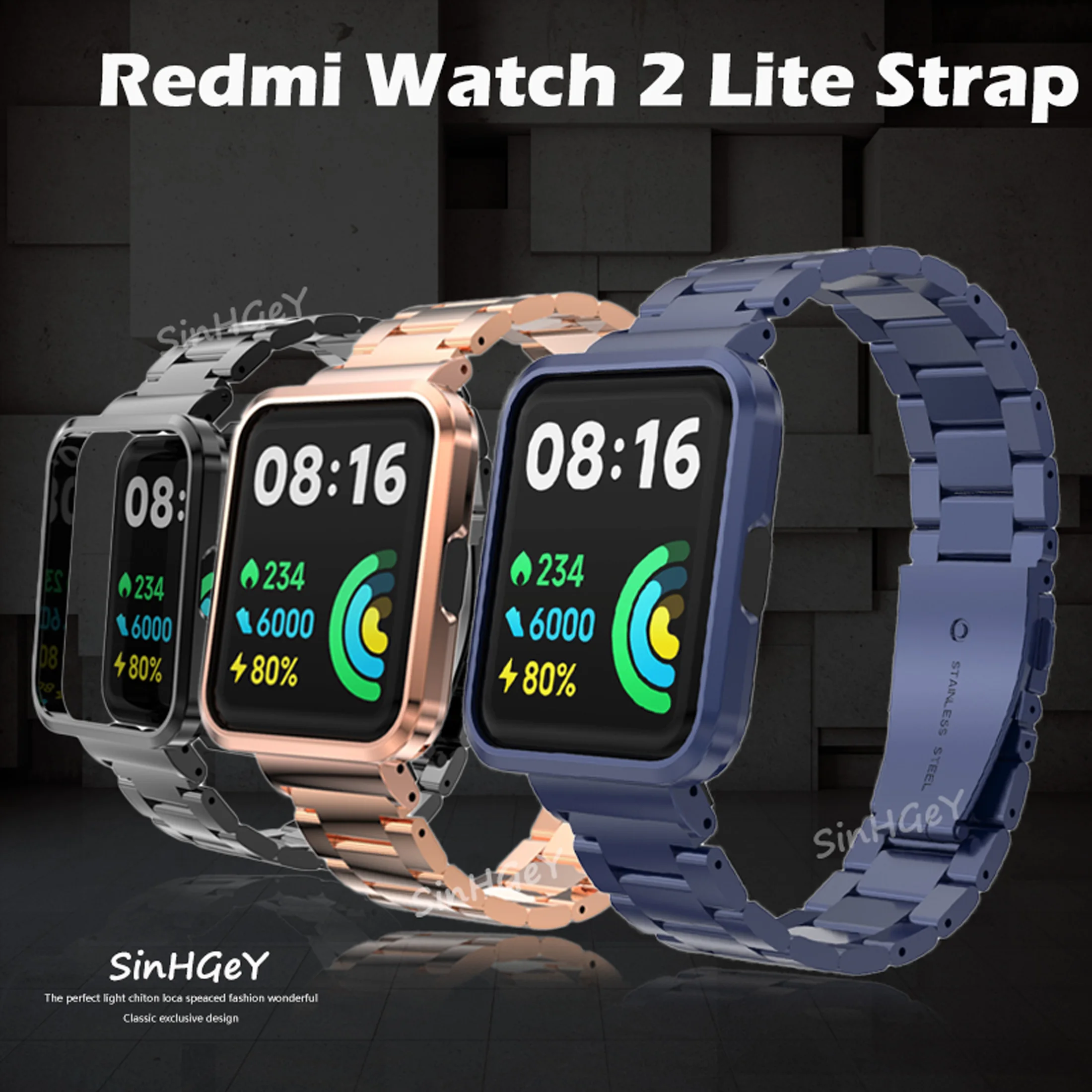 Top Trends: SinHGeY For Redmi Watch 2 Lite Strap Metal Stainless Steel Replacement Wristband Shoppable Styles