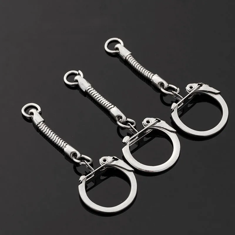 Top Trends: 10pcs Keychain Lobster Clasp C Buckle With Snake Chain Ring Hooks DIY Jewelry Making Key Ring Key Chain Accessories Wholesale Shoppable Styles