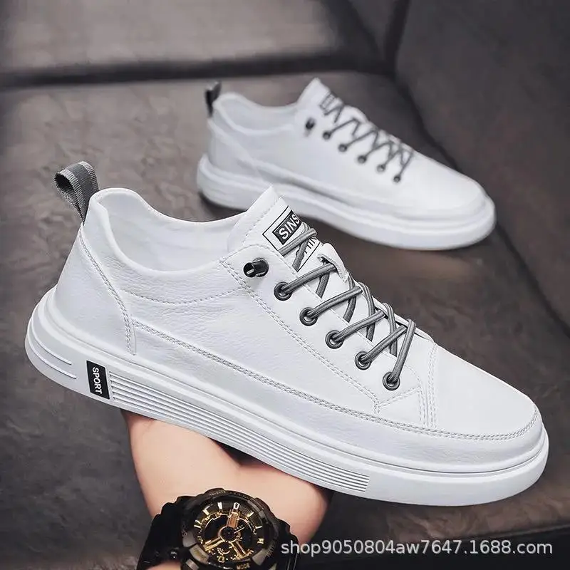 Top Trends: Men&#039;s White Casual Sneakers 2021 Autumn Vulcanized Shoes Boys Tenis Sport Shoes Male Sneakers Soft Sole Men Walking Shoe Shoppable Styles