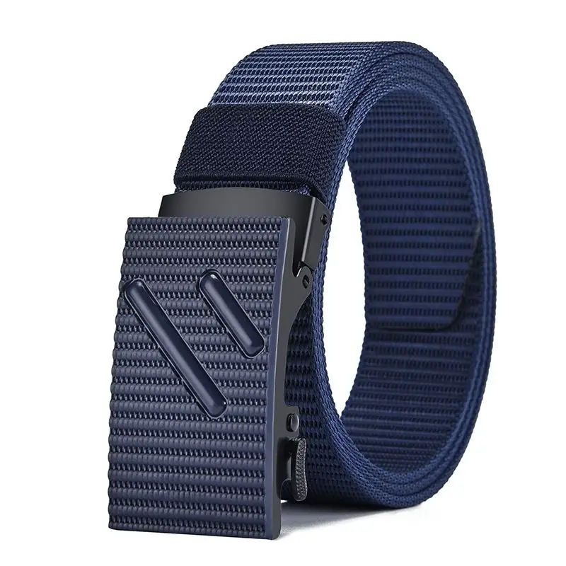 Top Trends: Mens Nylon Automatic Belt Belts High Quality Jeans Fashion Luxury Strap Male Army Tactical Belt For Man Military Canvas HQ123 Shoppable Styles