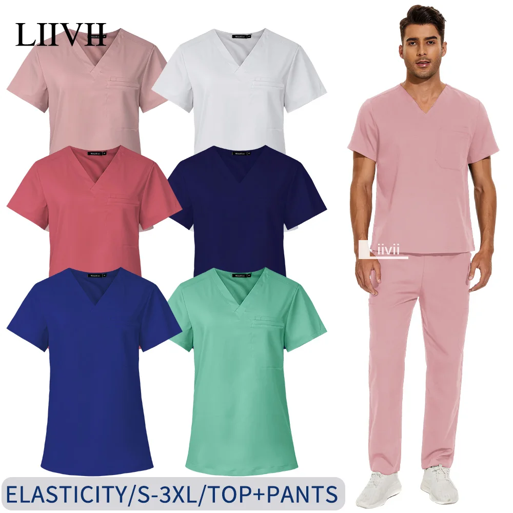 Top Trends: Unisex Nurse Uniform Men Scrubs Set Beauty Uniform Women Hospital Surgical Suits Dental Clinic Pet Shop Lab Workwear Accessories Shoppable Styles