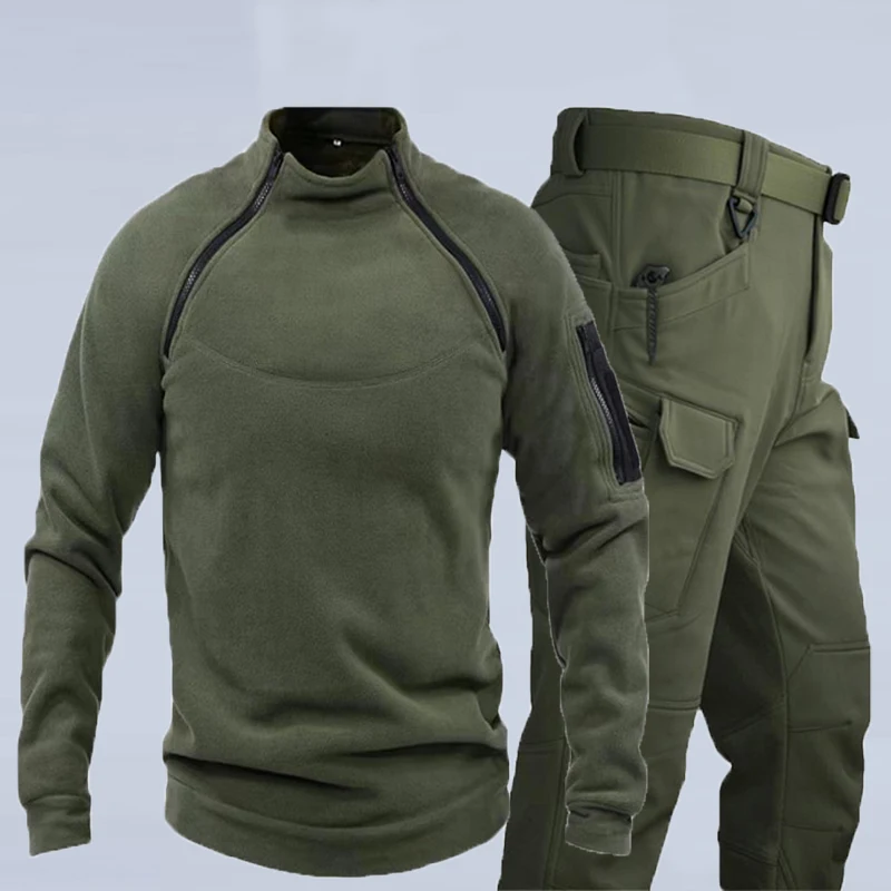 Top Trends: Men Winter Autumn Climbing Trekking Fleece Jackets Tactical SharkSkin Pants Hiking Military Casual Army Camping Fishing Trousers Shoppable Styles