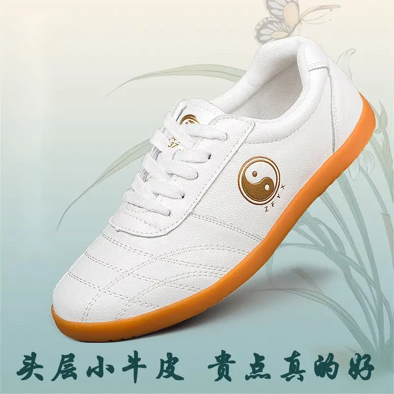 Top Trends: Men Women Leather Tai Chi Shoes Non Slip Oxford Bottom Kung Fu Shoes Low Top Martial Arts Training Shoes Taekwondo Sneakers Shoppable Styles