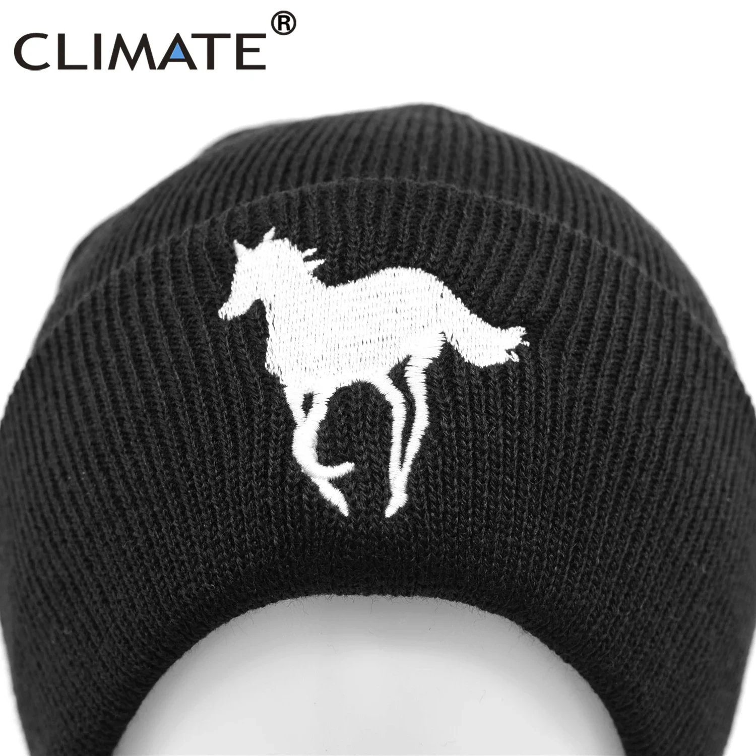 Top Trends: CLIMATE Men's Horse Beanie Hat Horse Winter Hat Men Steed Knight Warm Horse Racing Race Hat Skullies Beanies Knitted Beanie Hat Shoppable Styles - Image 5