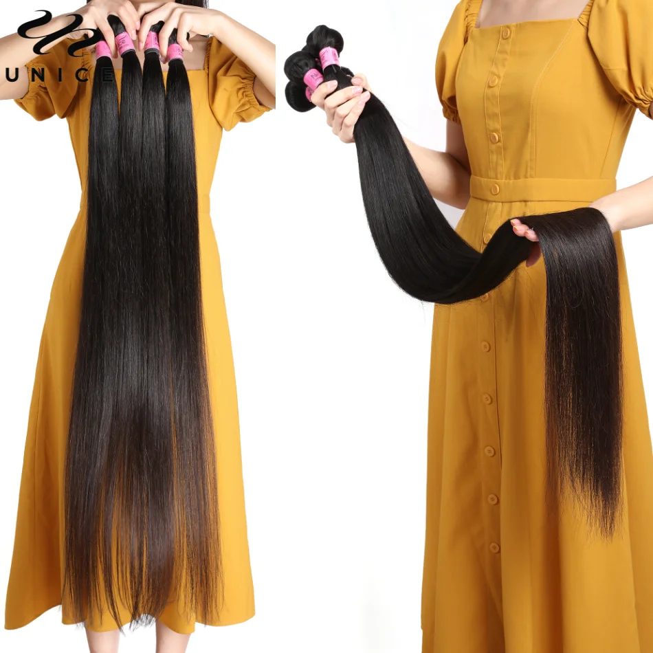 Top Trends: UNICE HAIR Malaysian Straight Hair Extension 40 Inch Natural Color Human Hair Bundles 100% Remy Hair Weave 1 3 4 5 Pieces Shoppable Styles - Image 2