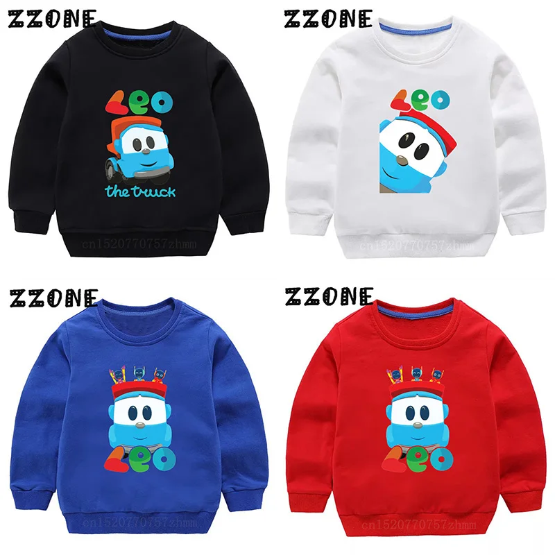 Top Trends: Kids Sweatshirts Leo The Truck Tv Show Cute Cartoon Children Hoodies Baby Pullover Outwear Tops Spring Autumn Girls Boys Clothes Shoppable Styles