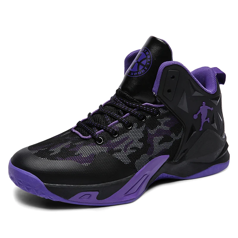 Top Trends: Fashion Purple Men&#039;s Basketball Shoes Breathable Basketball Sneakers Men Outdoor Basket Gym Training Sneakers Women Sports Shoes Shoppable Styles