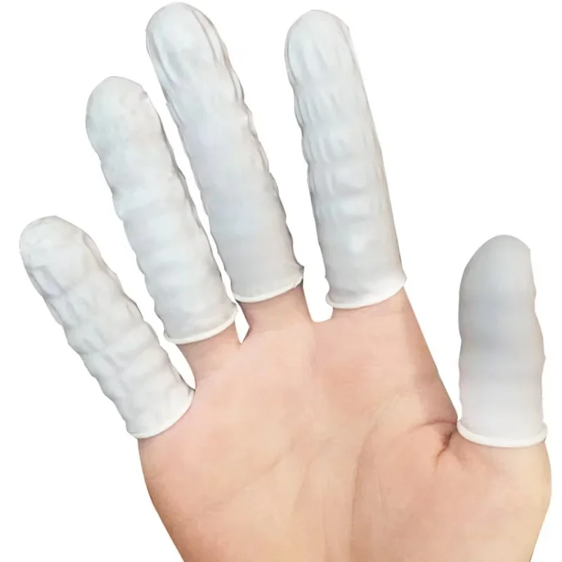 Top Trends: 100pcs Protective Antislip Fingertips Gloves Emulsion Finger Cots Antistatic Protector Gloves Watch Repair Tool For Watchmaker Shoppable Styles