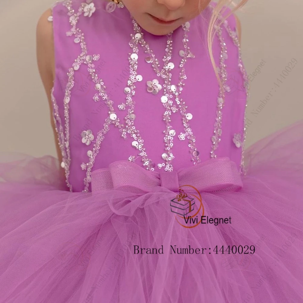 Top Trends: Charming Purple Flower Girl Dresses With Cape Tutu Dance Birthday Wedding Party Gowns With Sequined Scoop فساتين بنات صغار Shoppable Styles - Image 5