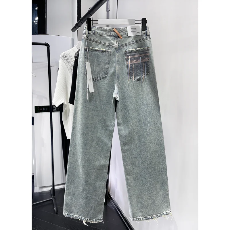 Top Trends: Blue Women Jeans Tassels High Waist Vintage Straight Baggy Denim Pants Streetwear American 2023 New Fashion Wide Leg Trouser Shoppable Styles