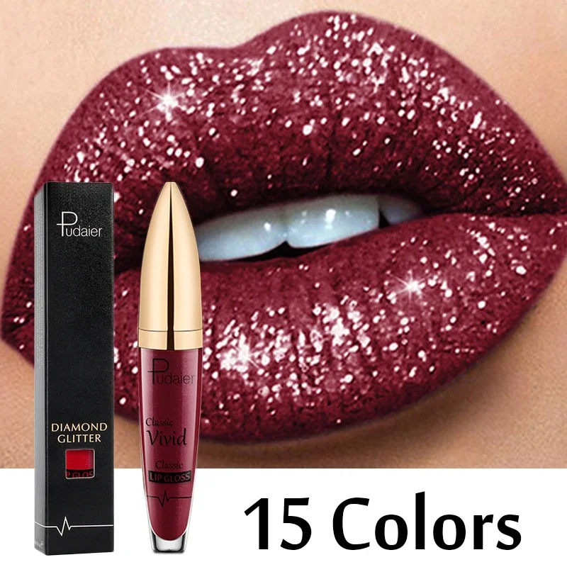 Top Trends: Matte Glitter Liquid Lipsticks Diamond Shiny Lip Gloss Waterproof Long Lasting Pearl Lipgloss Women Lip Tint Makeup Maquillaje Shoppable Styles